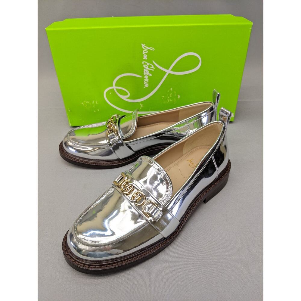 Sam Edelman Christy Loafer Shoes Women's Soft Silver, US5M